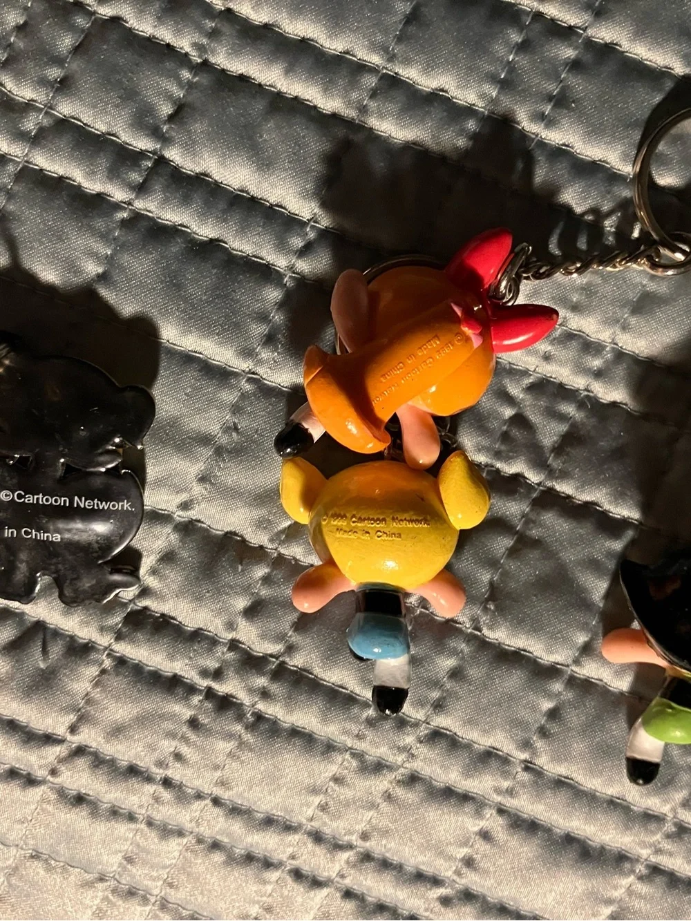 PowerPuff Girls Vintage Plastic Keychain Cartoon Network 90s Set Of 4